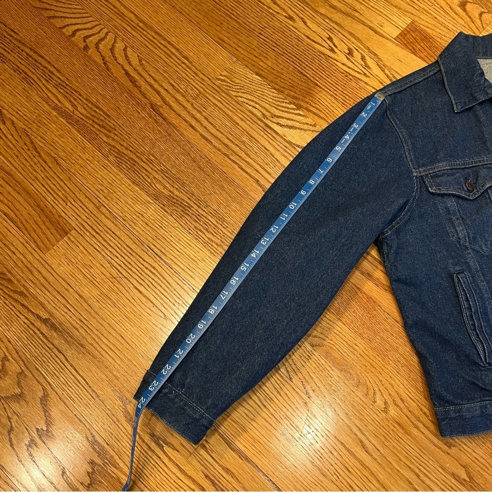 Vintage 80s 90s Denim Jacket Floral Tapestry Patch Back Western Jean Women’s M - Picture 12 of 13